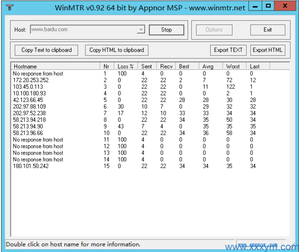 WinMTR(网络诊断器)V0.9.3 绿色版-蝙蝠源码网